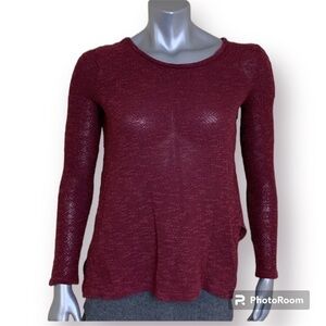 American Eagle Burgundy Lace Back Sweater – Size Small Petite (NWT)